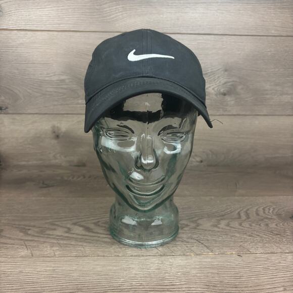 Nike Golf Legacy91 Tech Cap Dri-Fit Hat Black White Swoosh Embroidered Logo - Picture 3 of 15